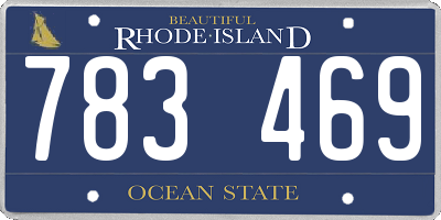 RI license plate 783469