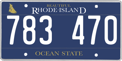 RI license plate 783470