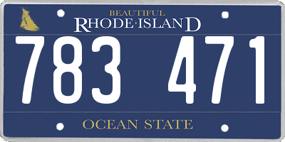 RI license plate 783471
