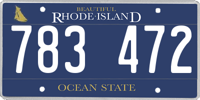 RI license plate 783472