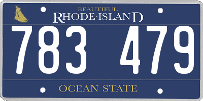 RI license plate 783479