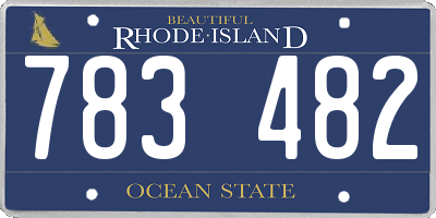 RI license plate 783482
