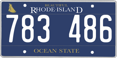 RI license plate 783486