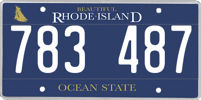 RI license plate 783487