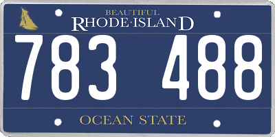 RI license plate 783488