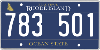 RI license plate 783501