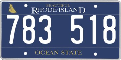 RI license plate 783518