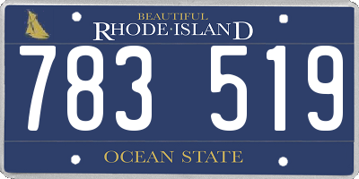 RI license plate 783519