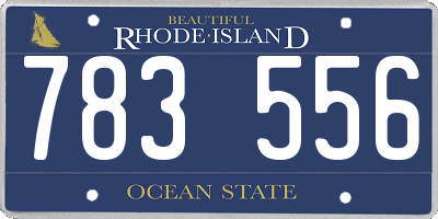RI license plate 783556