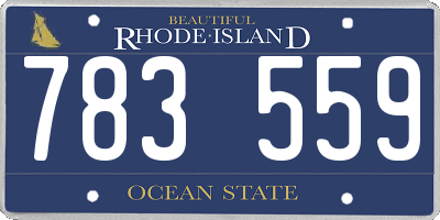 RI license plate 783559