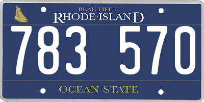 RI license plate 783570