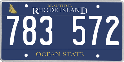 RI license plate 783572