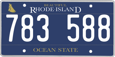 RI license plate 783588