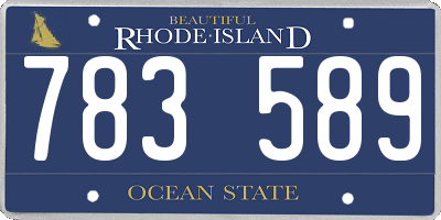 RI license plate 783589