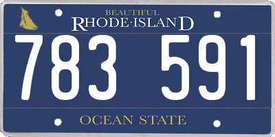 RI license plate 783591