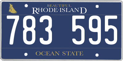 RI license plate 783595