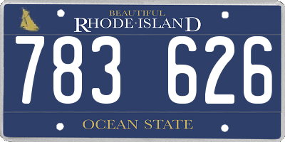 RI license plate 783626