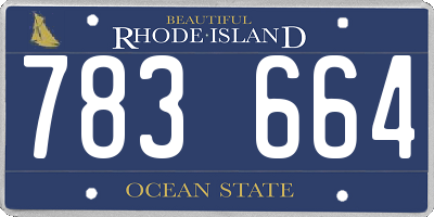 RI license plate 783664