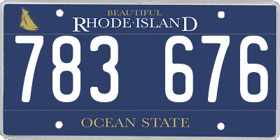 RI license plate 783676