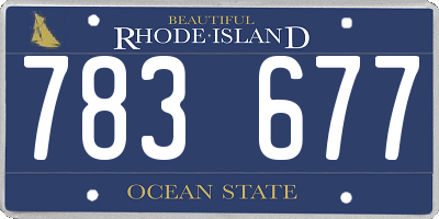 RI license plate 783677