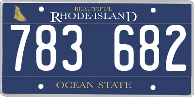 RI license plate 783682
