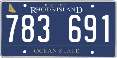 RI license plate 783691