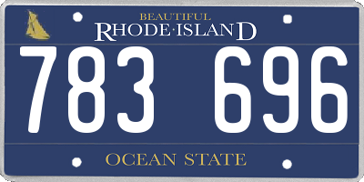 RI license plate 783696