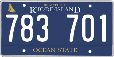 RI license plate 783701