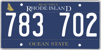 RI license plate 783702