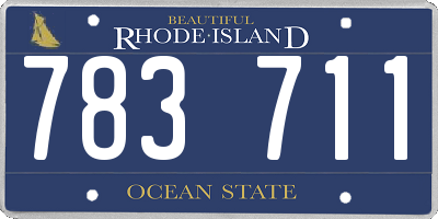 RI license plate 783711