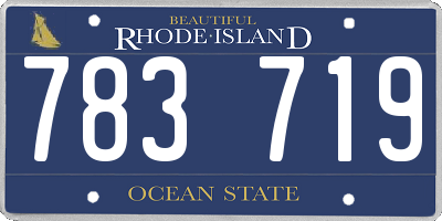 RI license plate 783719