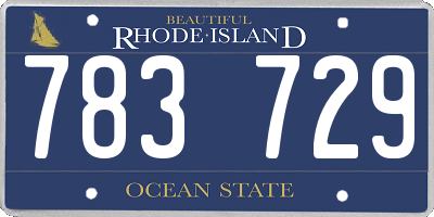 RI license plate 783729