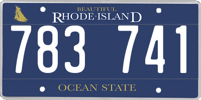 RI license plate 783741