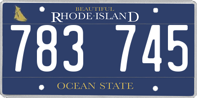 RI license plate 783745