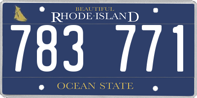 RI license plate 783771
