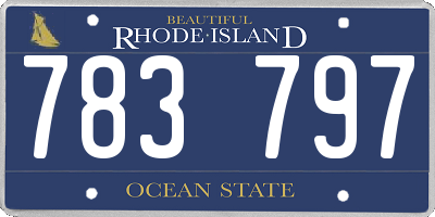 RI license plate 783797