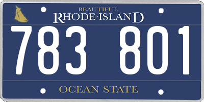 RI license plate 783801