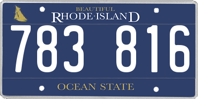 RI license plate 783816