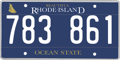 RI license plate 783861