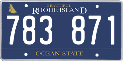 RI license plate 783871