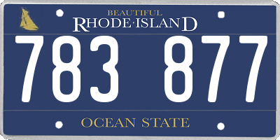 RI license plate 783877