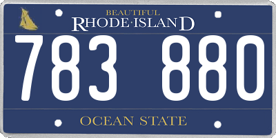 RI license plate 783880