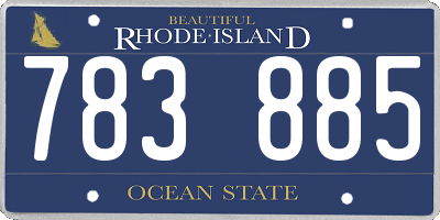 RI license plate 783885