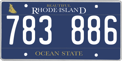 RI license plate 783886
