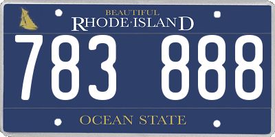 RI license plate 783888