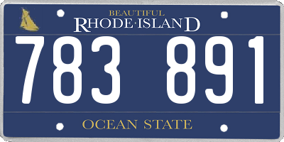 RI license plate 783891