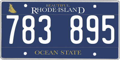 RI license plate 783895