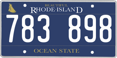 RI license plate 783898