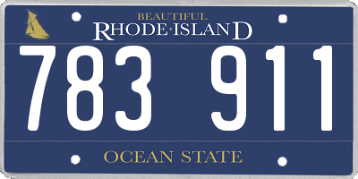 RI license plate 783911