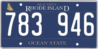 RI license plate 783946